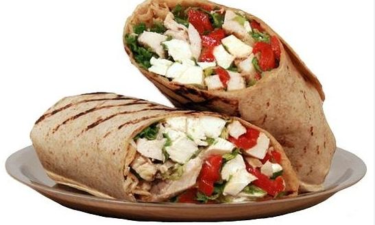 TUSCAN CHICKEN WRAP (GRILLED CHICKEN,MOZZ, RED PEPPERS, ARUGULA BALSAMIC GLAZE)
